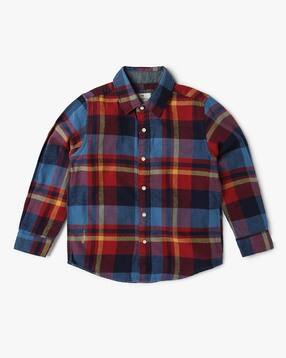 pepe jeans Boys Milo Checked Regular Fit Shirt-picture-25