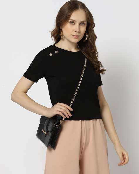 Buy Jet Black Tops for Women by RIO Online