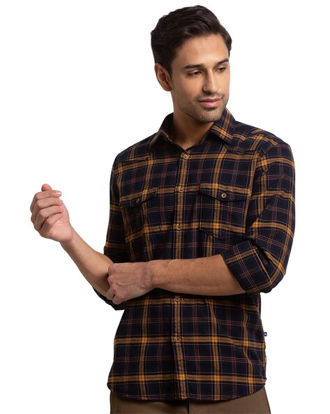 Parx Men Checked Slim Fit Shirt