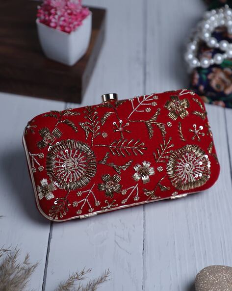 Clutches Online Clutches For Women Red Bridal Clutch Bag RT-CLT-4896-158389  – iBuyFromIndia