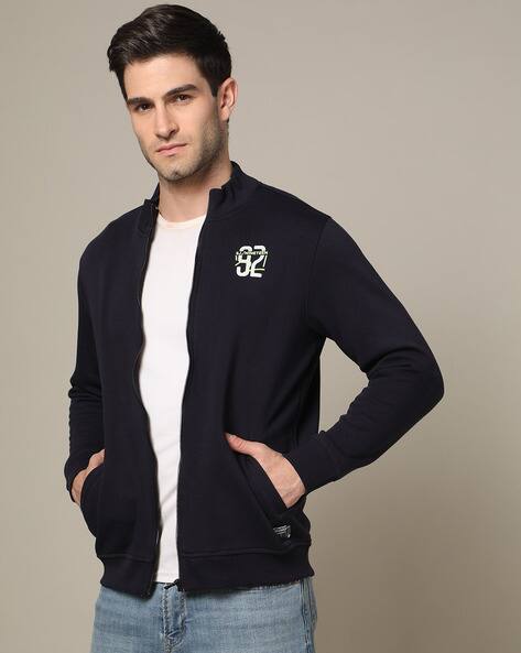 SPYKAR Men Zip-Front Regular Fit Sweatshirt