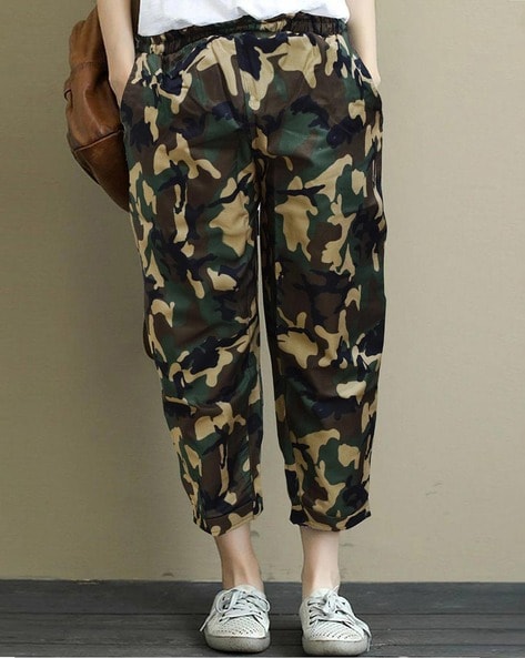 Women Casual Cargo Pants Summer Fall Ladies Trendy Patchwork Camouflage  Trousers Pants - AliExpress