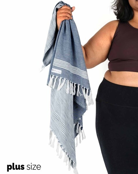 Modern Threads Diamond Gate 6-Piece Adult Cotton Bath Towel Set, Denim Blue  - Walmart.com