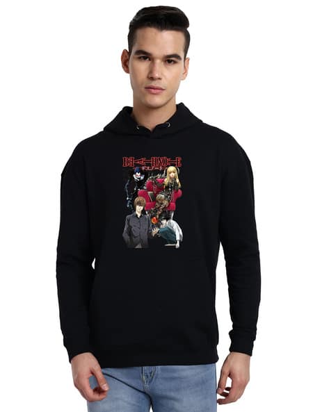 Men Graphic Print Hooded Sweatshirt