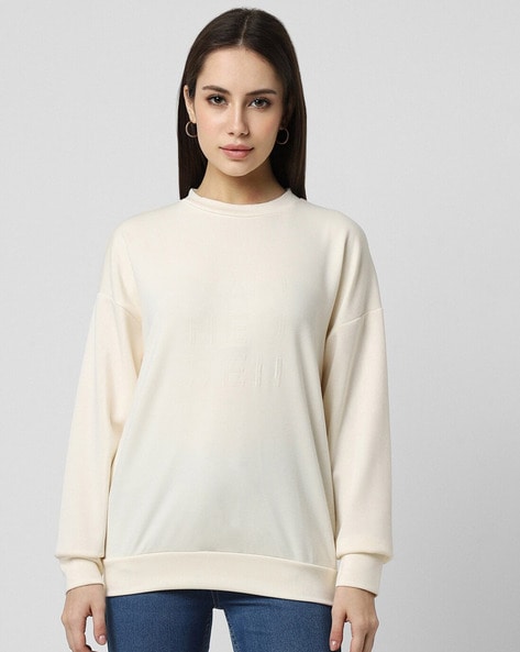 Buy Cream Sweatshirt Hoodies for Women by VAN HEUSEN Online Ajio