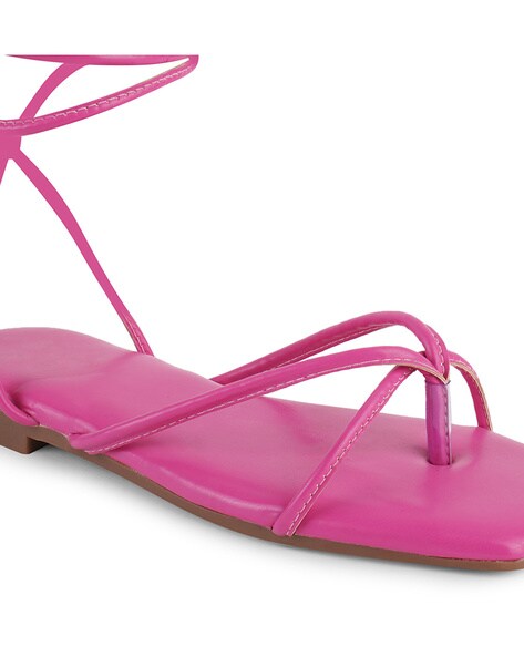 Juzz Hot Pink Leather Sandals by Django & Juliette | Shop Online at  Styletread NZ