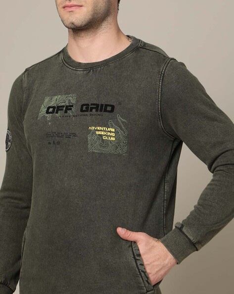 Army green sweatshirt mens sale