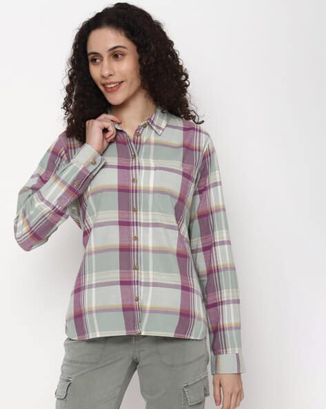 Buy Green Purple Shirts for Women by AMERICAN EAGLE Online