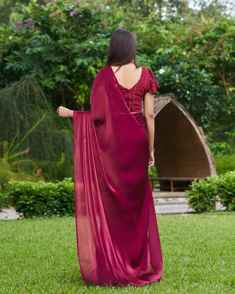 Georgette Ruffle Designer Saree, Blouse Length: 0.8 Meter at Rs 1400/piece  in Delhi