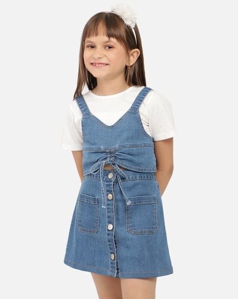 Huxbaby Junior Girls Pinafore Dress Cord - Dusty Blue – Neon Circus