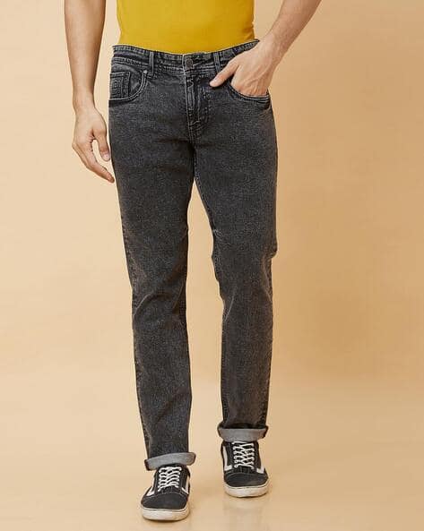 Men Lightly Washed Slim Fit Jeans