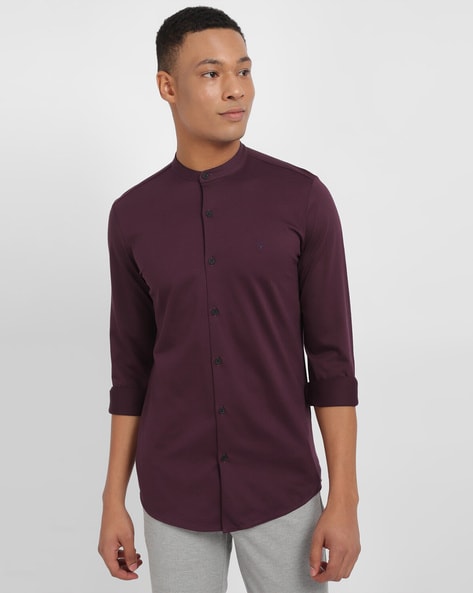 allen solly purple shirt