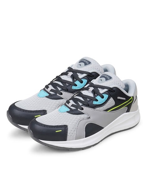 Men Knitted Lace-Up Running Shoes