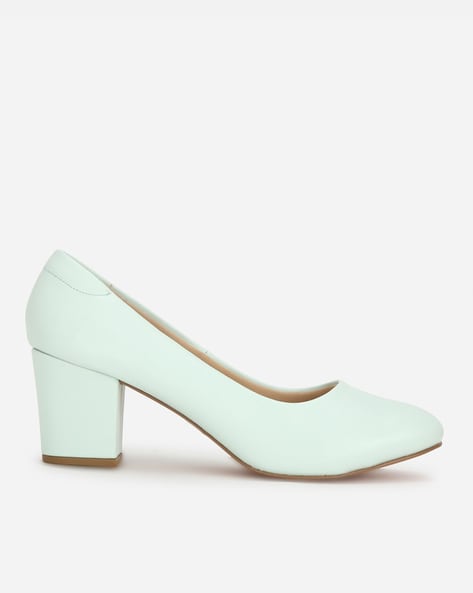 Round toe chunky discount heel