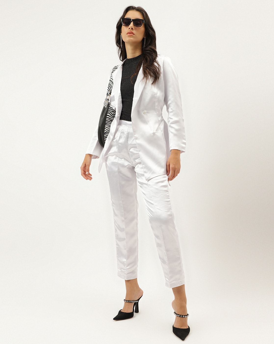 White Bell Bottom Pants Suit Set With White Blazer, Puffed Sleeve Blazer  for Women, White Trouser Set for Women, White Pants Suit Set Womens - Etsy  UK | Pantsuits for women, Suits