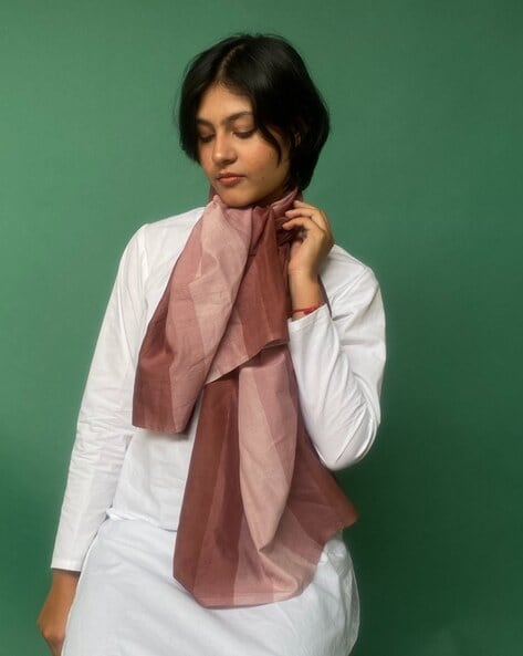 Women Striped Cotton Stole Price in India