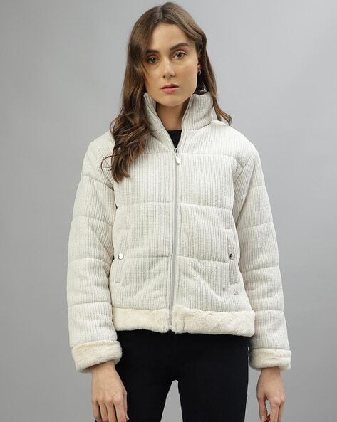 Buy Woods Off-White Padded Jacket for Women Online @ Tata CLiQ