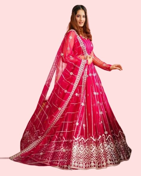 Buy Pink Lehenga Choli Sets for Women by ETHNIC YARD Online | Ajio.com