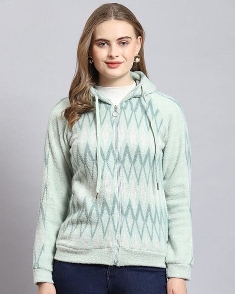 Women Zip-Front Regular Fit Hoodie