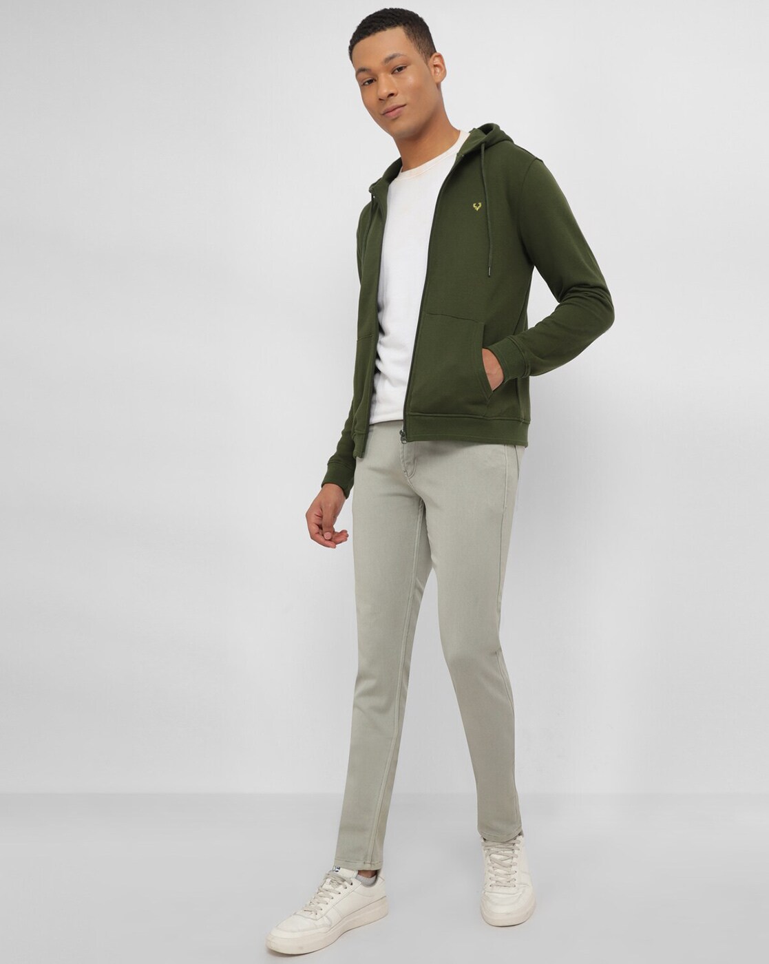 Buy Green Sweatshirt & Hoodies for Men by ALLEN SOLLY Online