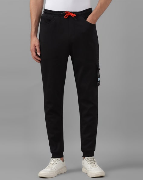 Buy ALLEN SOLLY Black Solid Cotton Slim Fit Boys Trousers | Shoppers Stop