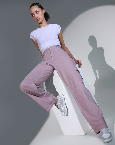 Buy Purple Trousers & Pants for Women by Hubberholme Online