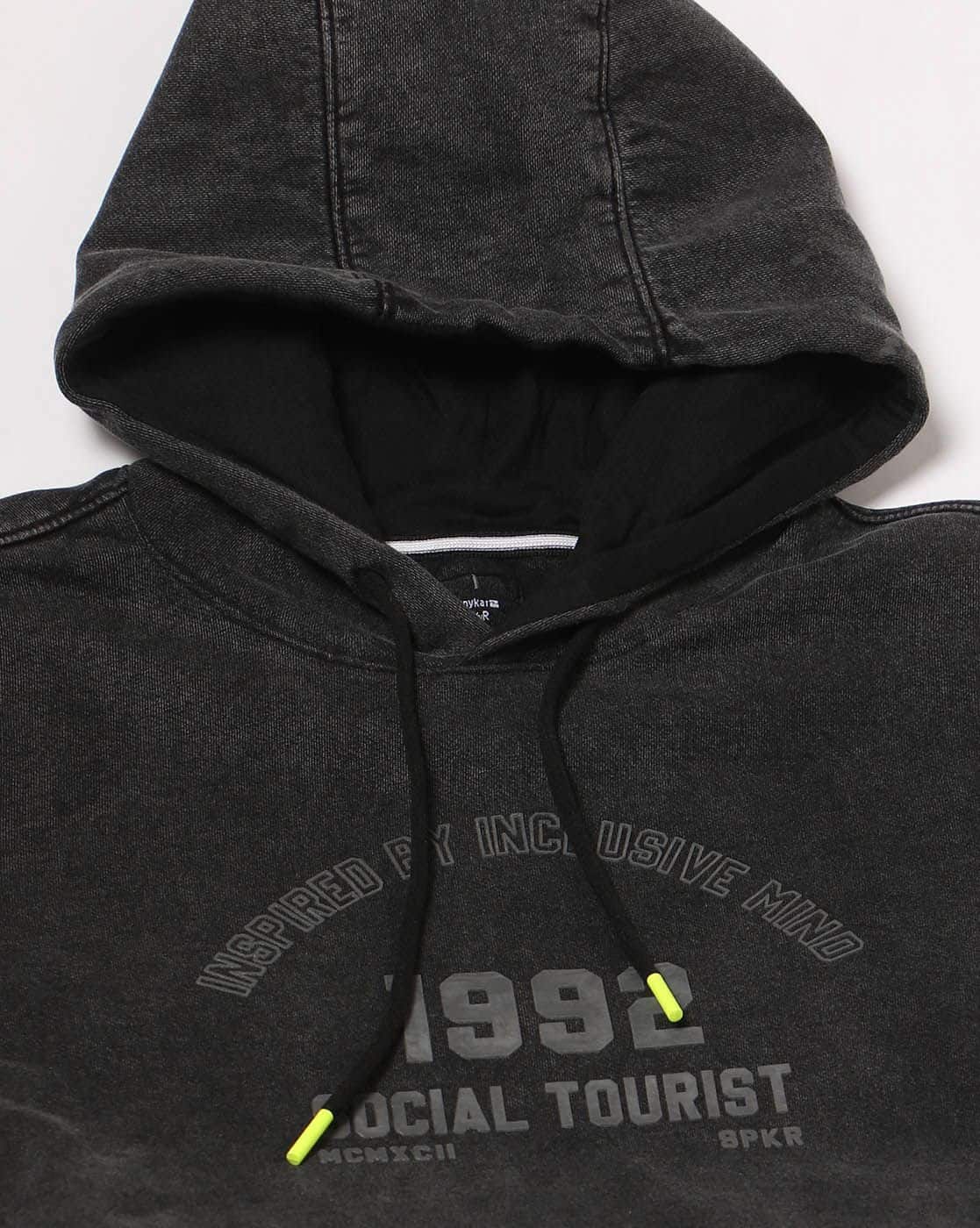 Buy Black Sweatshirt Hoodies for Men by SPYKAR Online