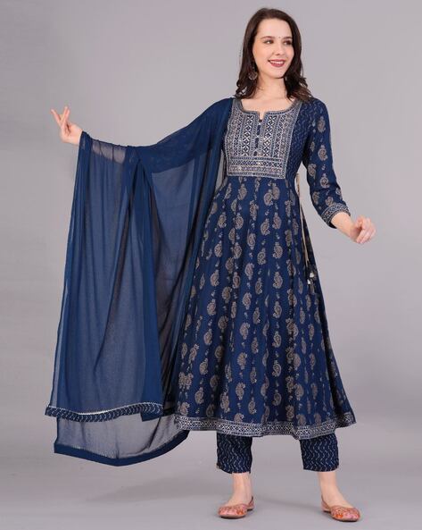 Buy Lavender Kurta Suit Sets for Women by Indie Picks Online