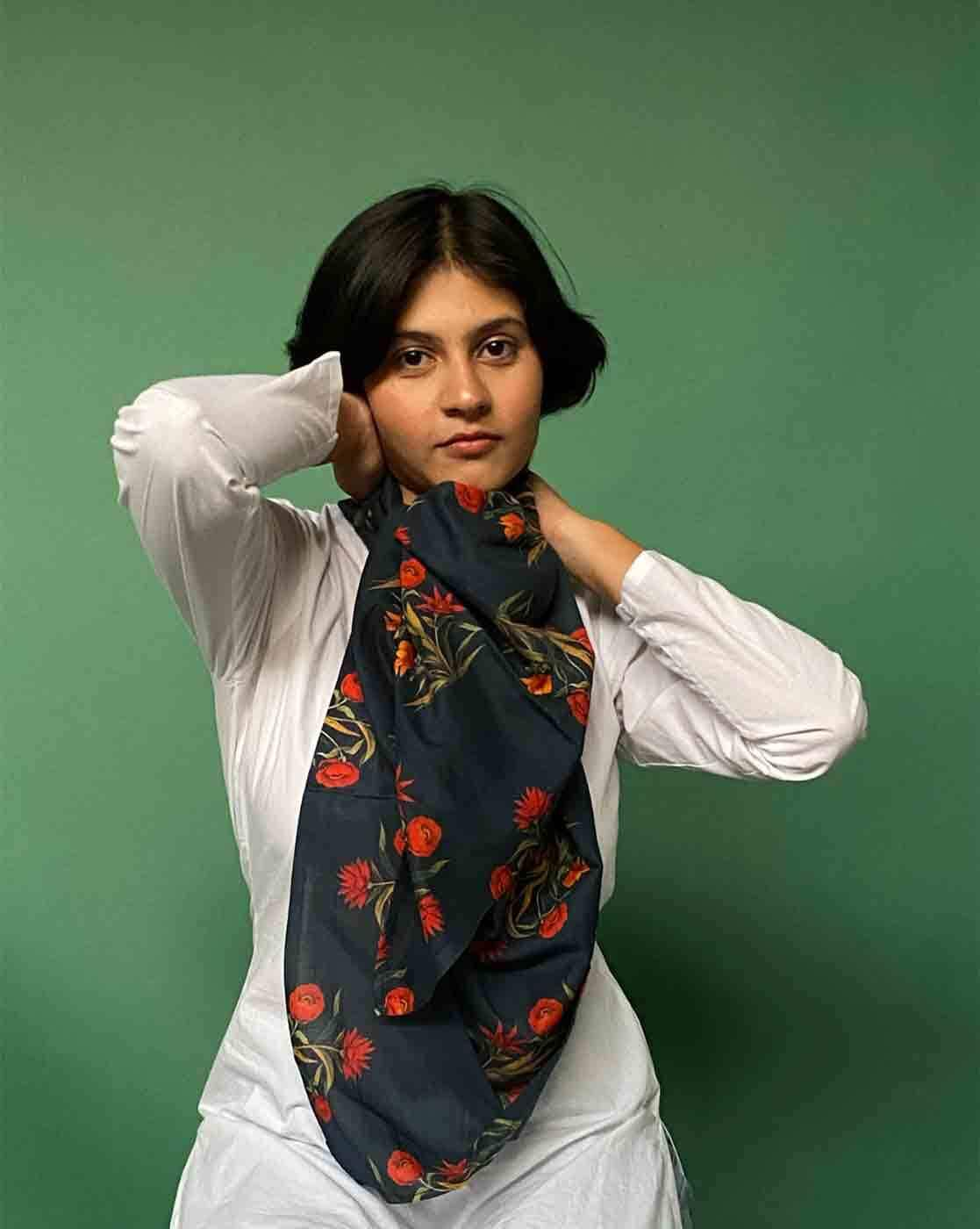 Buy Navy Blue Stoles & Scarves for Women by BUTA BUTI Online