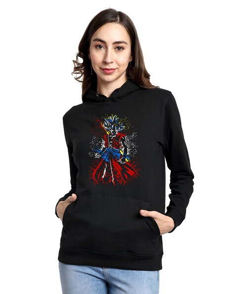 Black graphic outlet hoodies womens