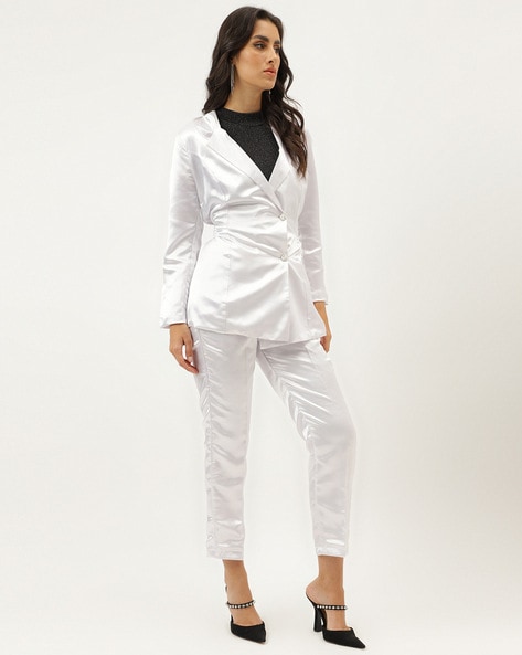 Ladies White Trousers | Women's White Textured Trousers | Next UK