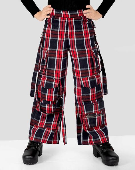 Burberry Tartan Trousers ($635) ❤ liked on Polyvore featuring pants,  capris, multicolored, red tartan pants, checkered p… | Red plaid pants, Red  trousers, Red pants