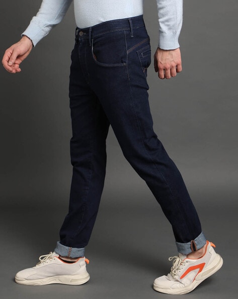 Light-Wash Slim Tapered Fit Jeans