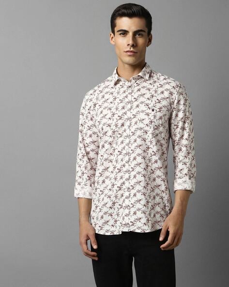 Men Floral Print Extra Slim Fit Shirt