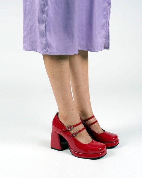 Womens chunky mary online jane shoes