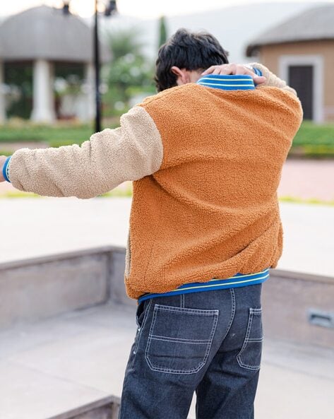 Burnt orange 2025 sherpa jacket