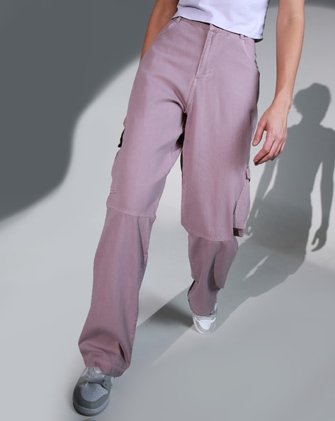 Purple cargo hot sale pants womens