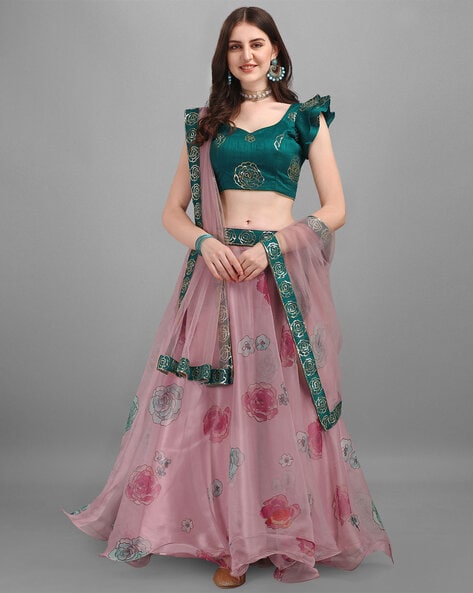 Buy online Printed Lace Work Lehenga Choli from ethnic wear for Women by Aj  Dezines for ₹1259 at 64% off | 2024 Limeroad.com