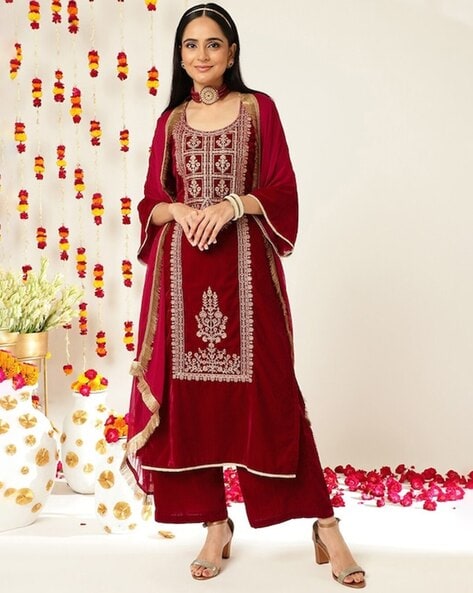 W clearance burgundy kurta