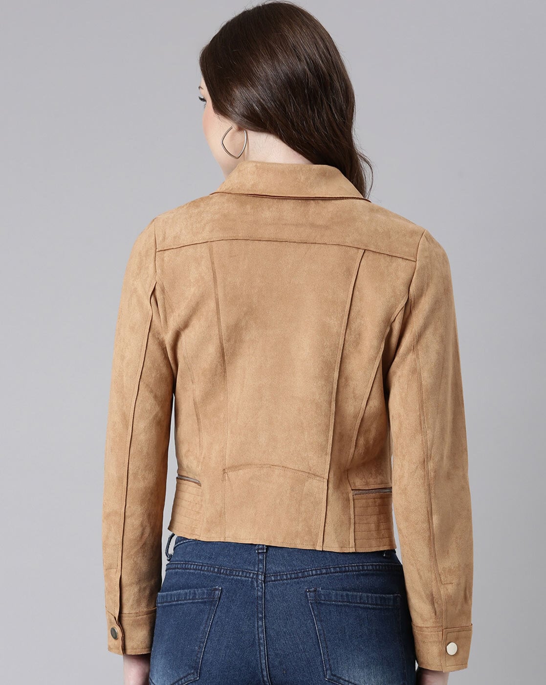 Tan Faux Suede Jacket and Dark Green Blouse — Tyler Harless | Suede jacket  outfit, Suede jacket women, Biker jacket outfit