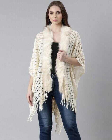 Buy Cream Sweaters Cardigans for Women by SHOWOFF Online