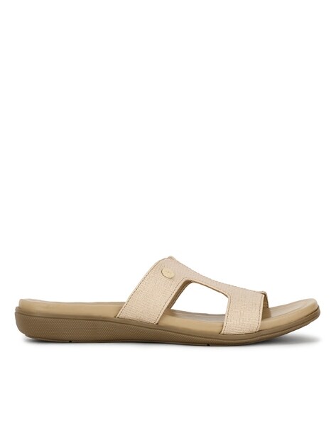 Women's Beige Leather Sandals