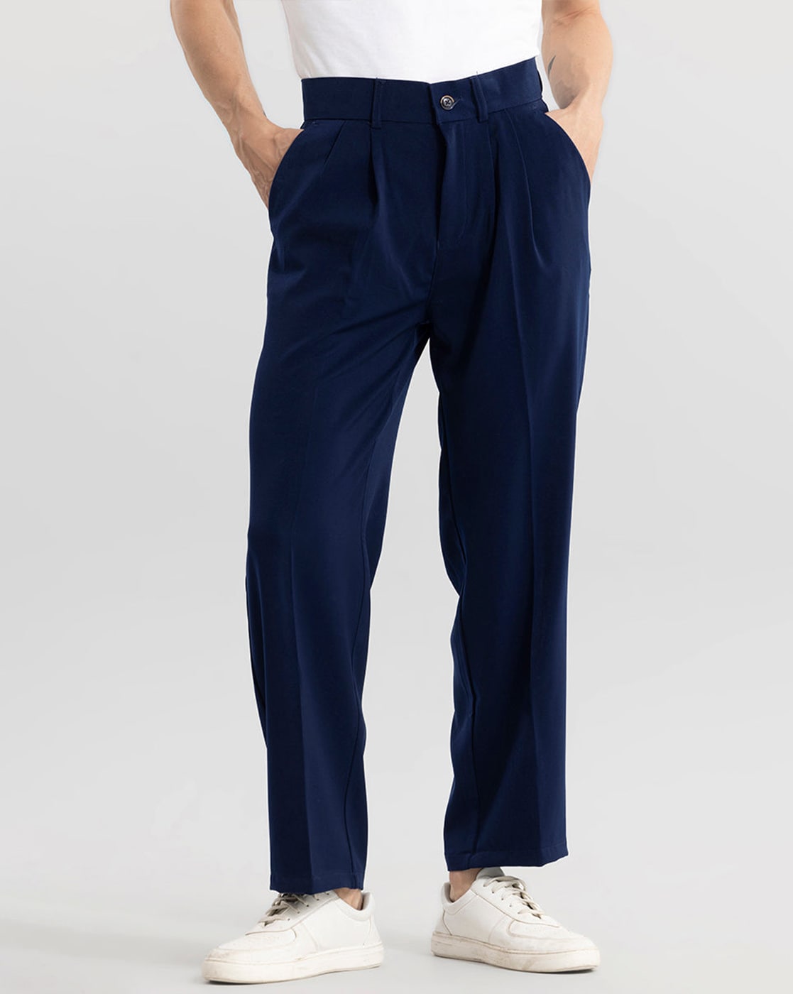 Men's Navy Blue Pants | Concitor Dark Blue Trousers