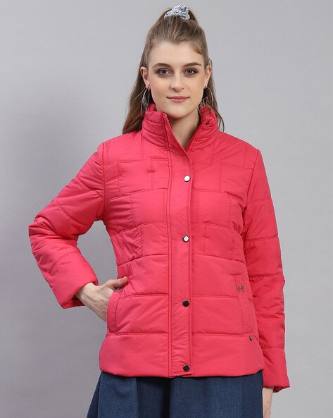 Buy Monte Carlo Women Maroon Solid Parka Jacket - Jackets for Women 2272272  | Myntra
