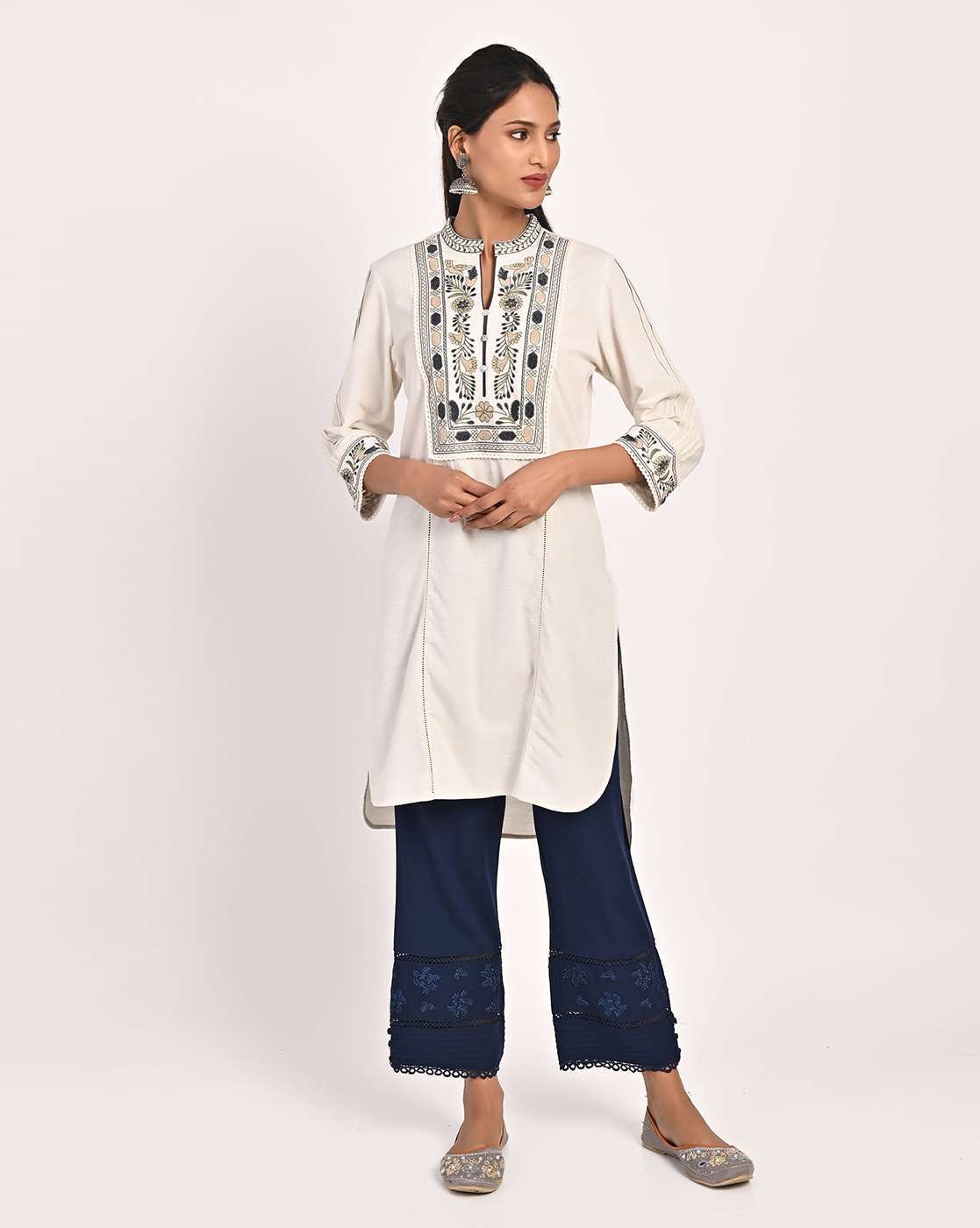 Designer Slub Rayon Fully Stitched Anarklai Kurti/Kurta for Women & Girls  on Jeans Palazzo or Skirt