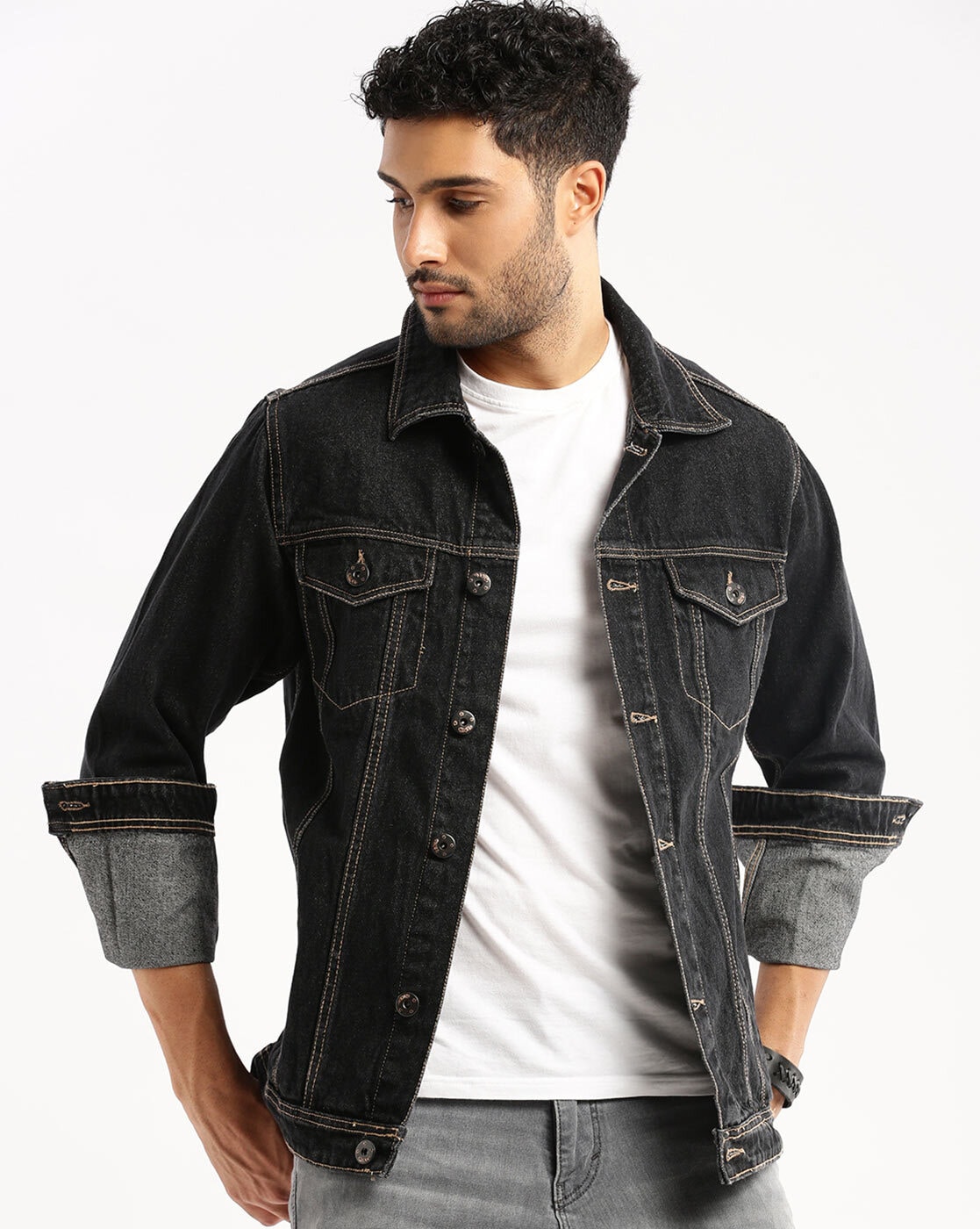 Number 8 Trucker Denim Jacket for Men - Winter – Jeans4you.shop