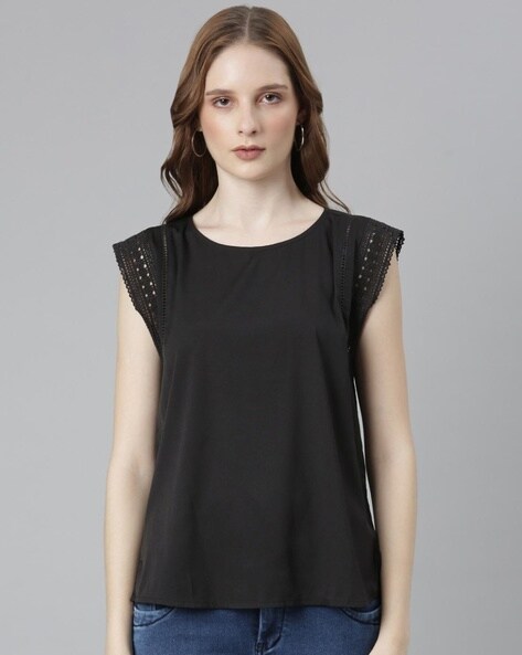 Buy Black Tops for Women by SHOWOFF Online