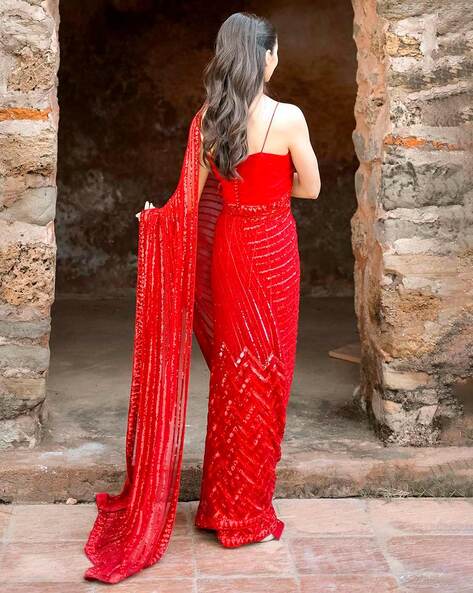 Buy Red Sarees for Women by FOUR SEASONS Online | Ajio.com