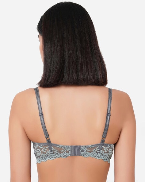 Lace Non-Padded Bra with Adjustable Straps