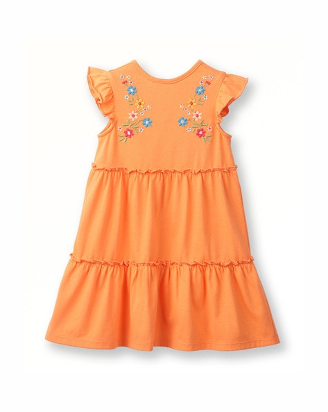 Beebay Girls Embroidered A-Line Dress